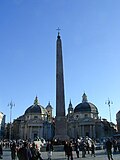 Piazza del Popolo mit Santa Maria di Monte Santo und Santa Maria dei Miracoli