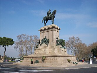 Monument to Giuseppe Garibaldi, in Rome, 27 March 2011