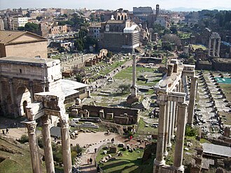 The Forum Romanum seen from the Palazzo Senatorio
