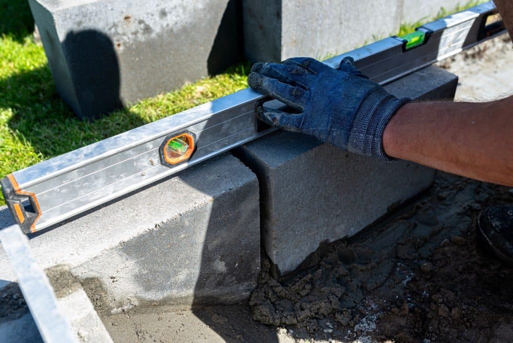 construction professional working with isolation joints