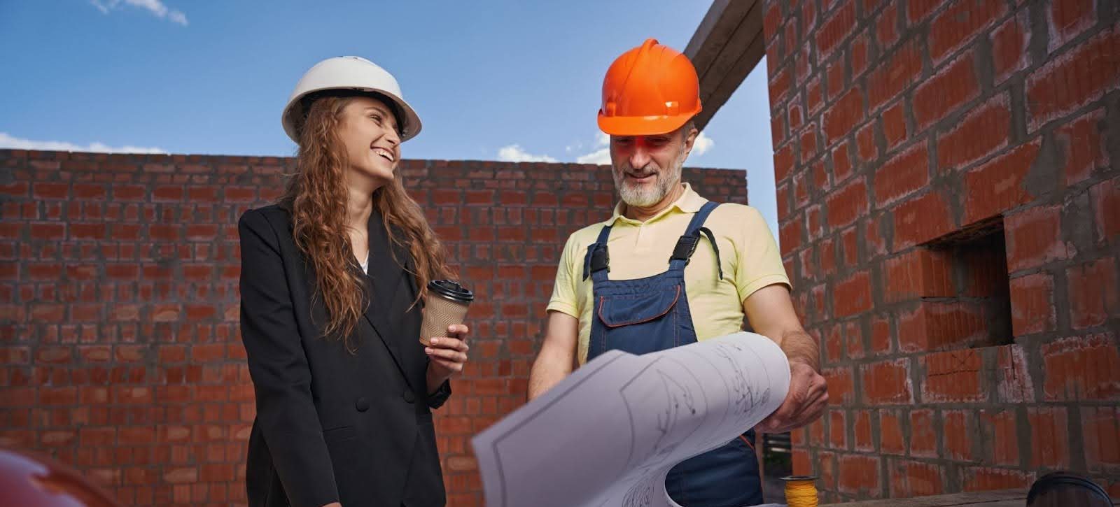 professionals discussing construction feasibility study in architecture