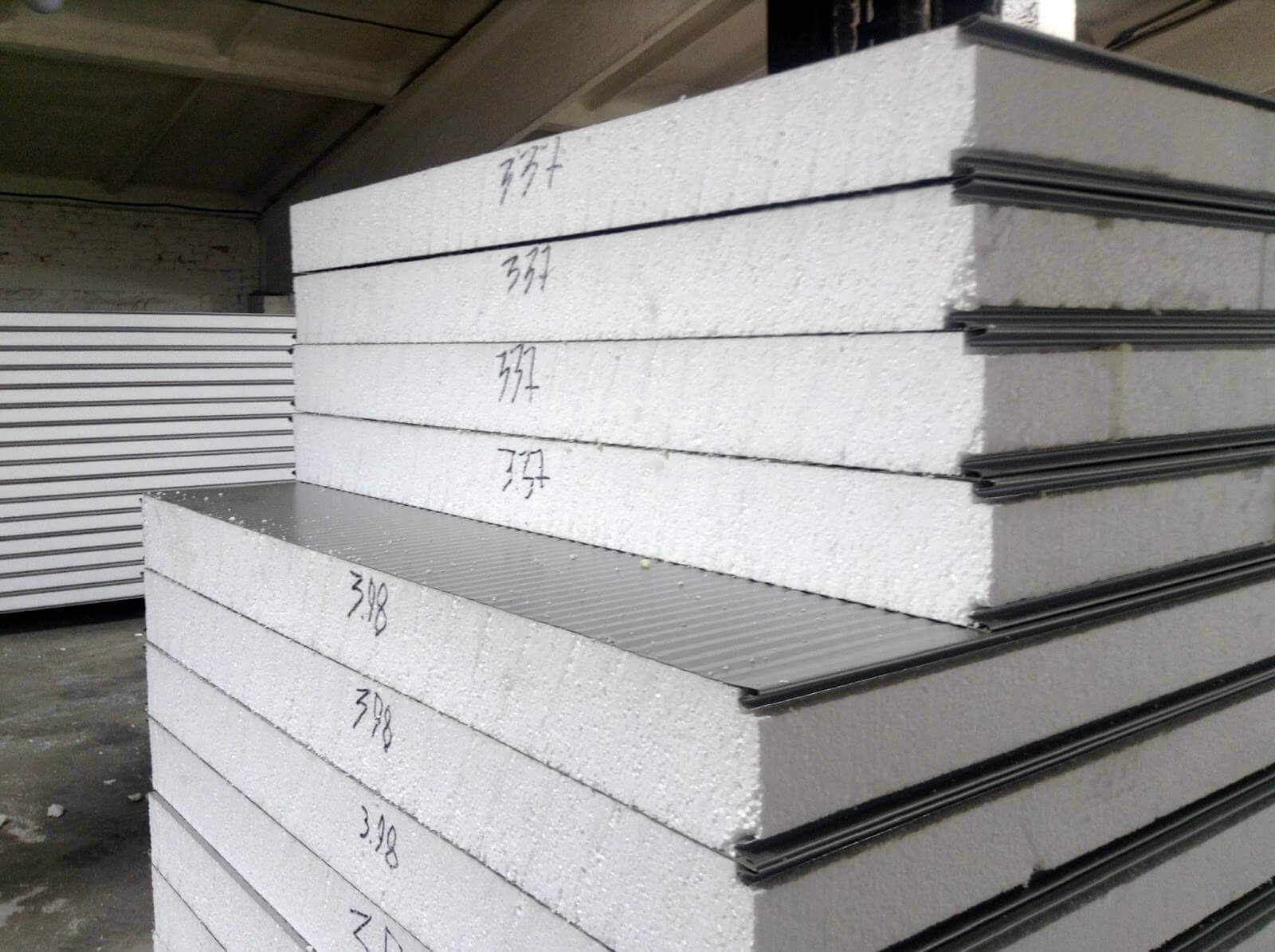 Stack of insulation sheets