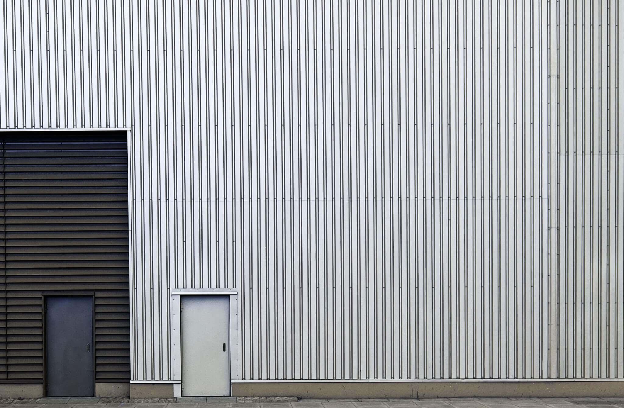 Metal warehouse exterior