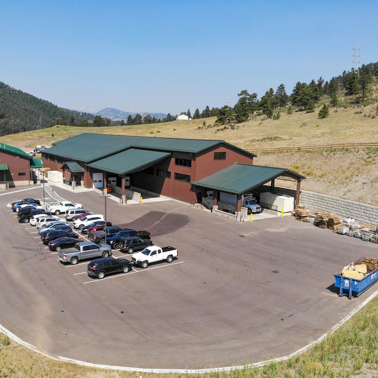 aerial of monarch casino in daytime