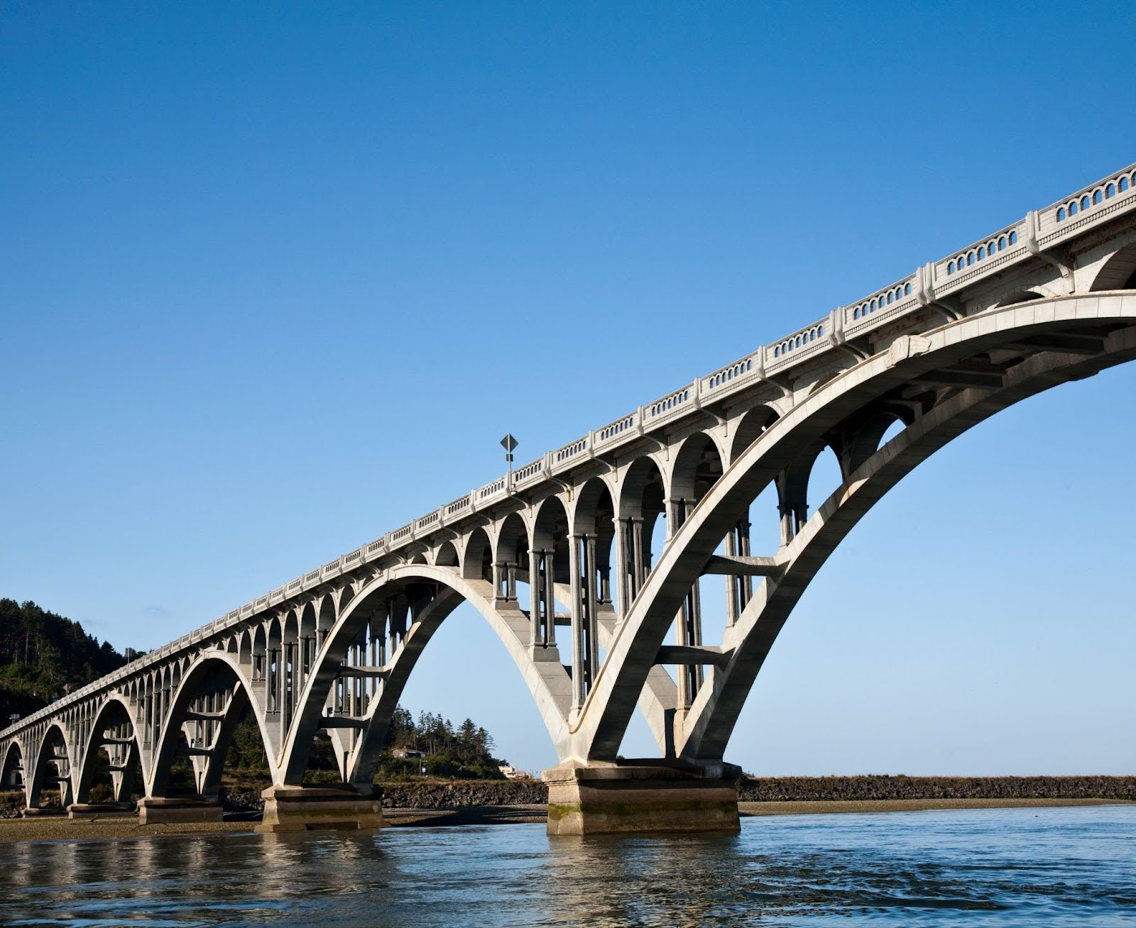 bridge with post tension concrete