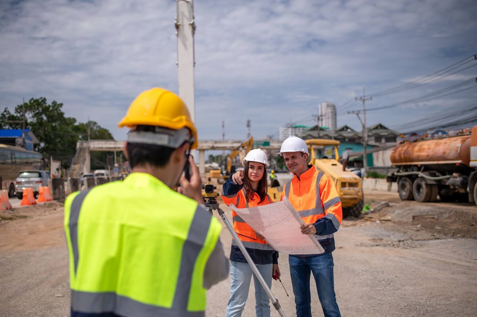 professionals conducting a site analysis